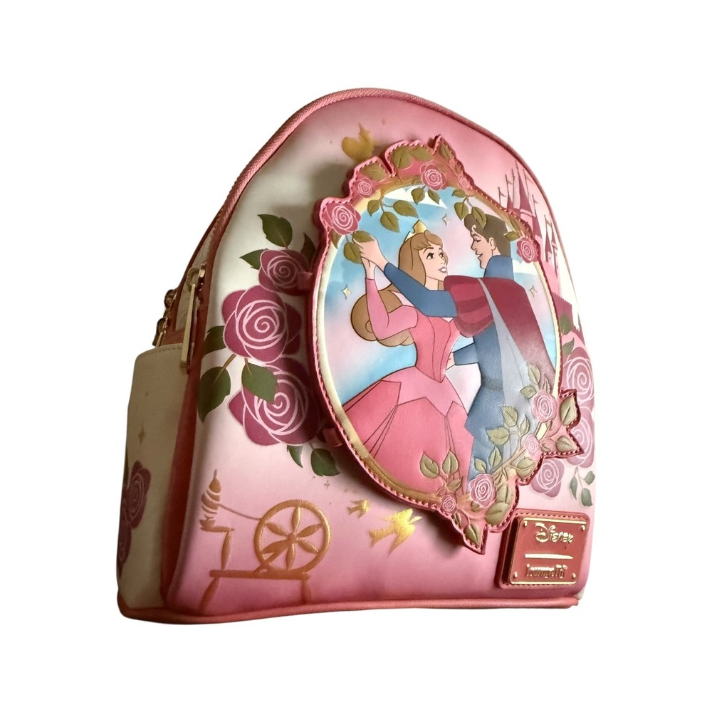 GRAIL Disney Loungefly Sleeping Beauty Prince Phillip Mini Backpack Pink Rose